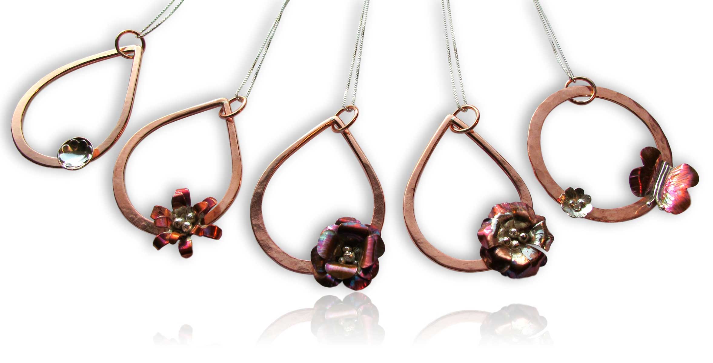 Copper Raindrop Floral Pendants Jewellery Care