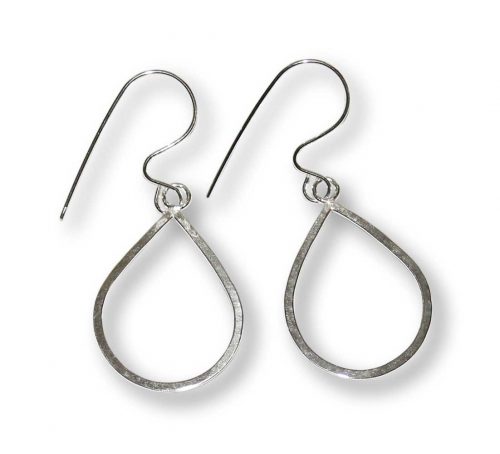 Argentium Silver Raindrop Earrings Windsong Jewellery Design