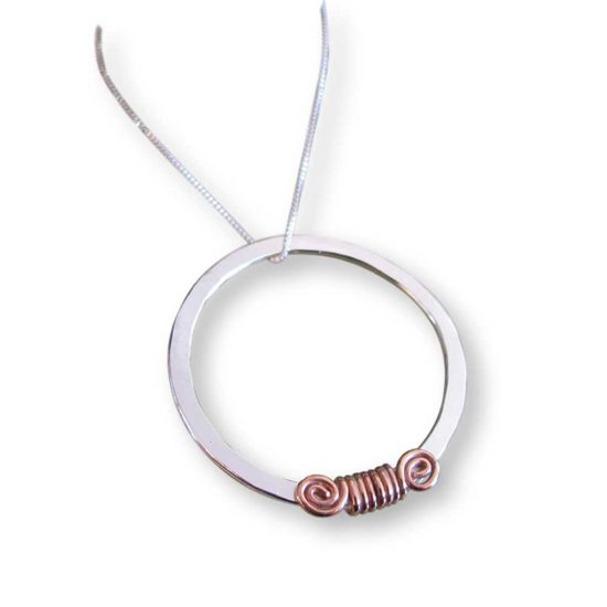 Argentium Silver Circle Necklace