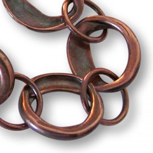 Copper Squashed Pipe Bracelet