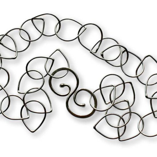 Argentium Silver Raindrop Necklace Windsong Jewellery Design