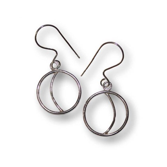 Argentium Silver Small Crescent Moon Earrings Windsong Jewellery Design