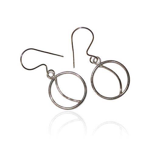 Argentium Silver Small Crescent Moon Earrings Windsong Jewellery Design