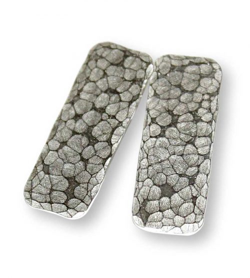 Sterling Silver Rectangular Stud Earrings Windsong Jewellery Design