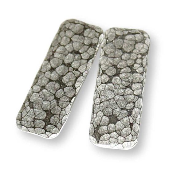 Sterling Silver Rectangular Stud Earrings Windsong Jewellery Design